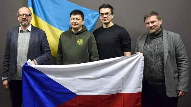 Zprava: Martin Kroupa, František Talíř, Vitalij Kim a Jan Polouček. Zdroj: Paměť národa